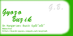 gyozo buzik business card